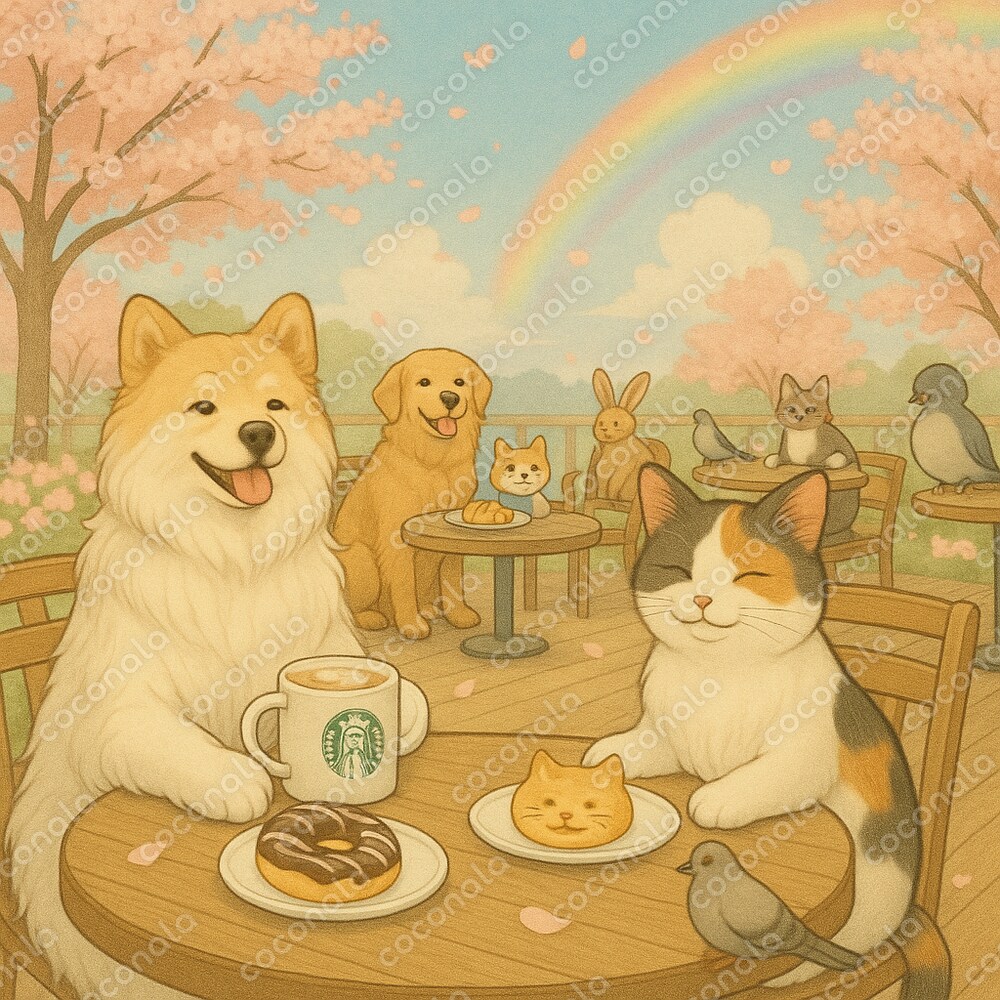 虹の橋の向こう側（天国のわんにゃんたち）
