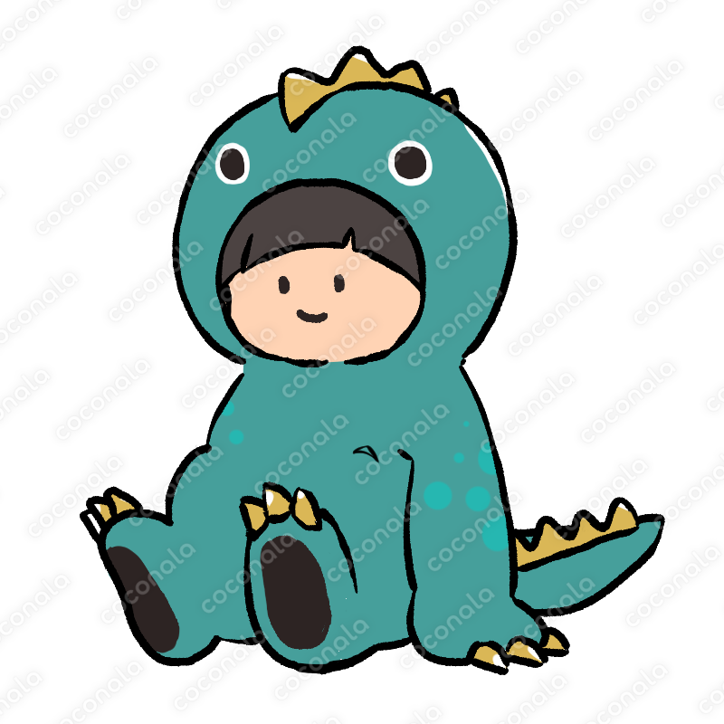 恐竜の着ぐるみを着たゆるっ子