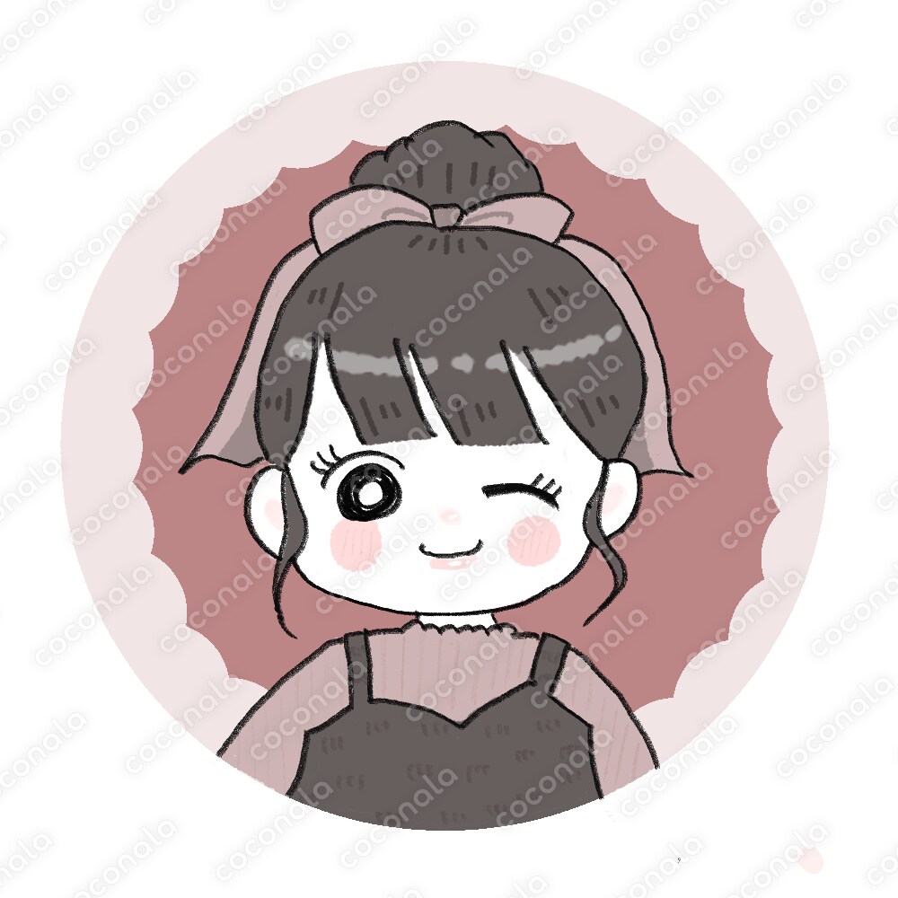 SNSアイコンミニキャラクター風イラストです！