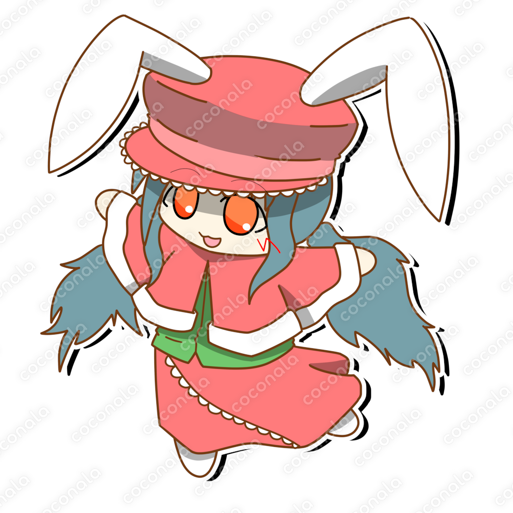 アイコンや立ち絵に使えるSDキャラ(うさぎ擬人化ちゃん)