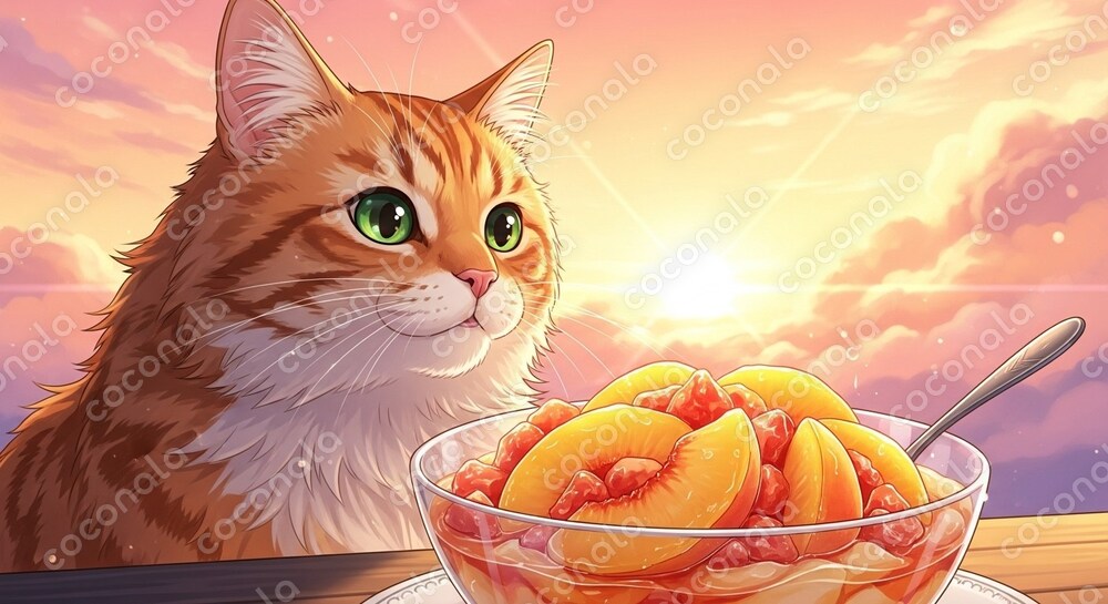 桃と猫