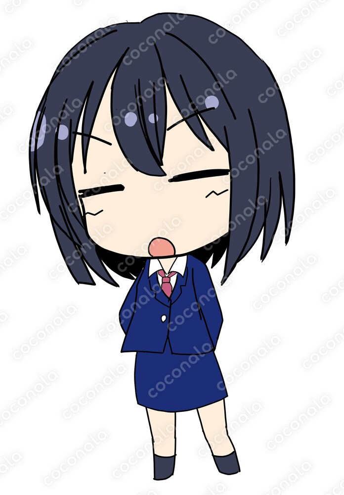 眠たそうな学生さん