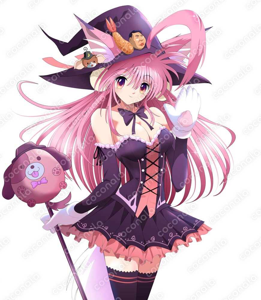ハロウィンケモ耳女性