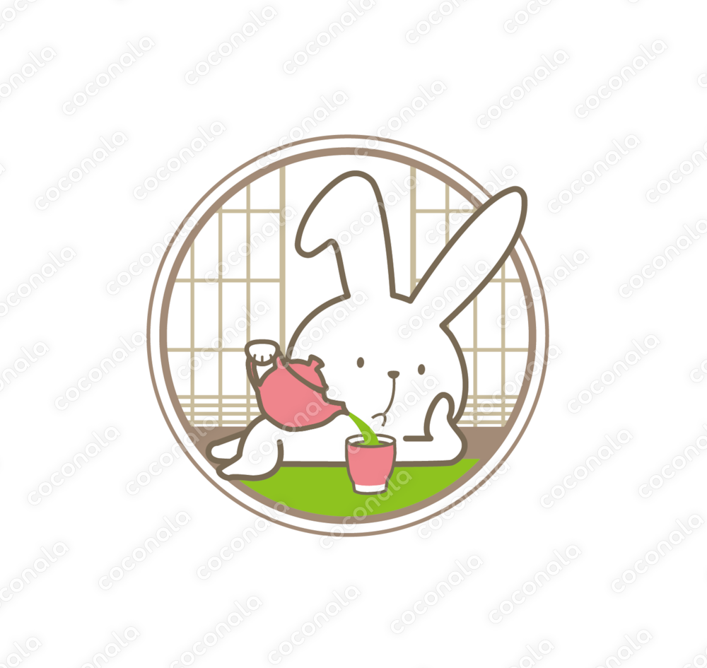 イラスト）うさぎとお茶