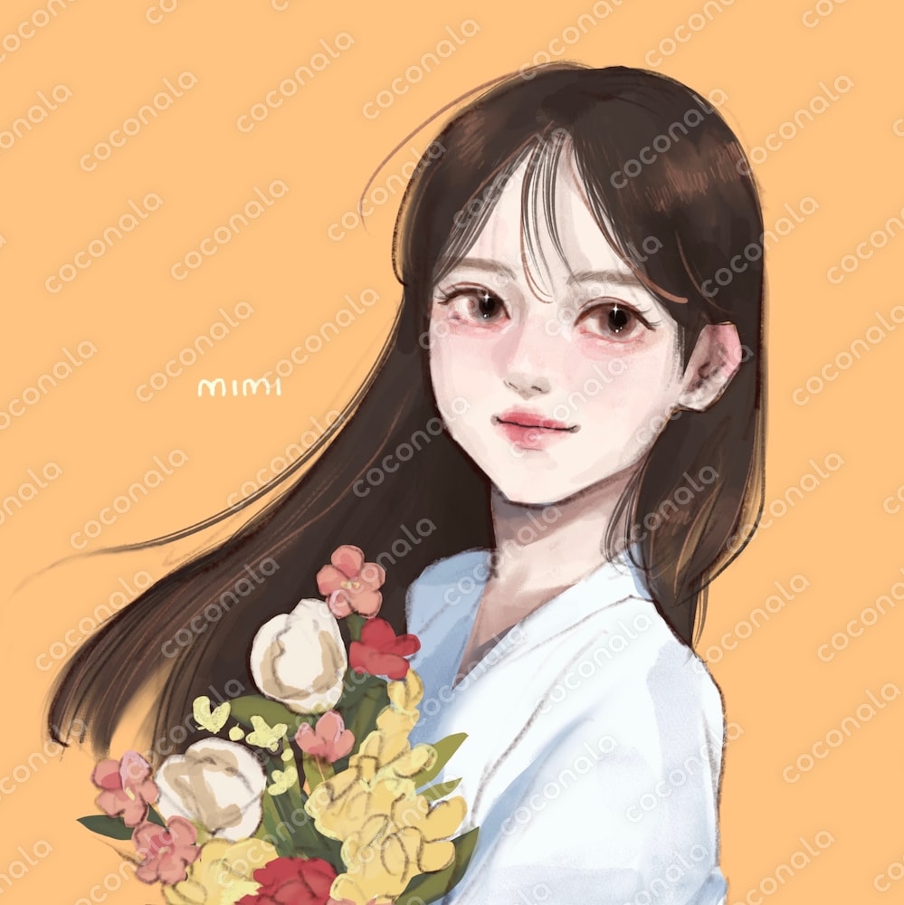 可愛くてお洒落な女の子のイラスト＊アイコンなどに！