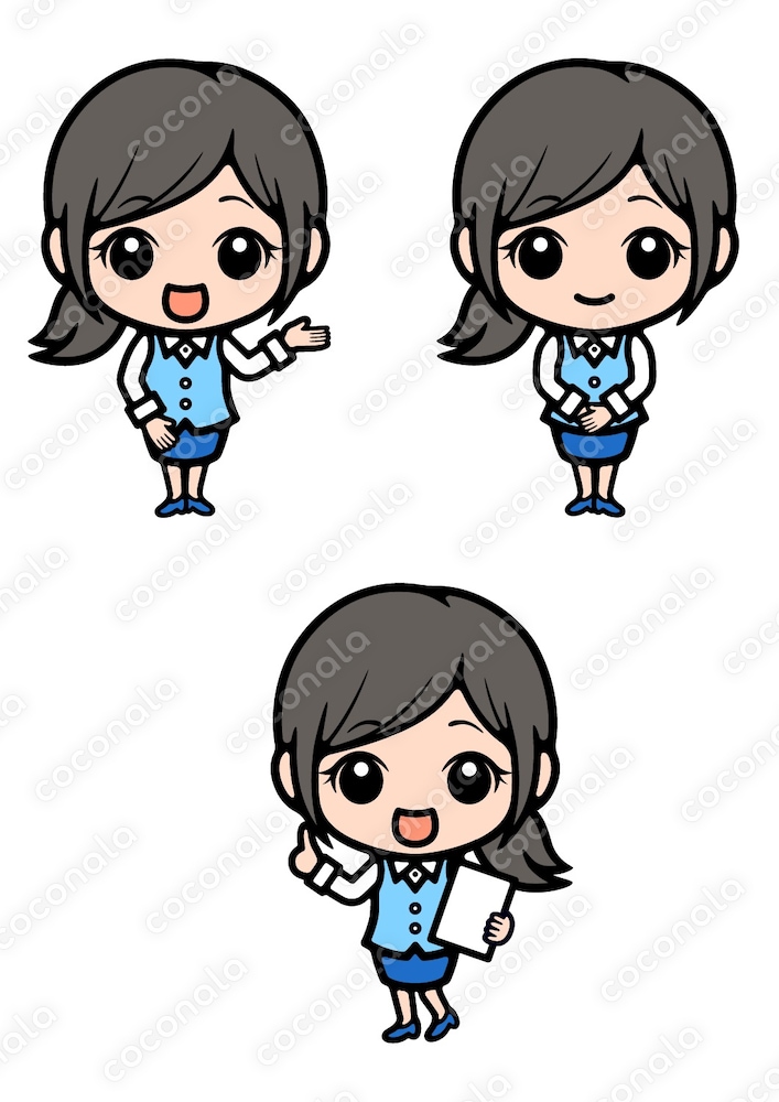 働く女性（OL・会社員）イラスト集02