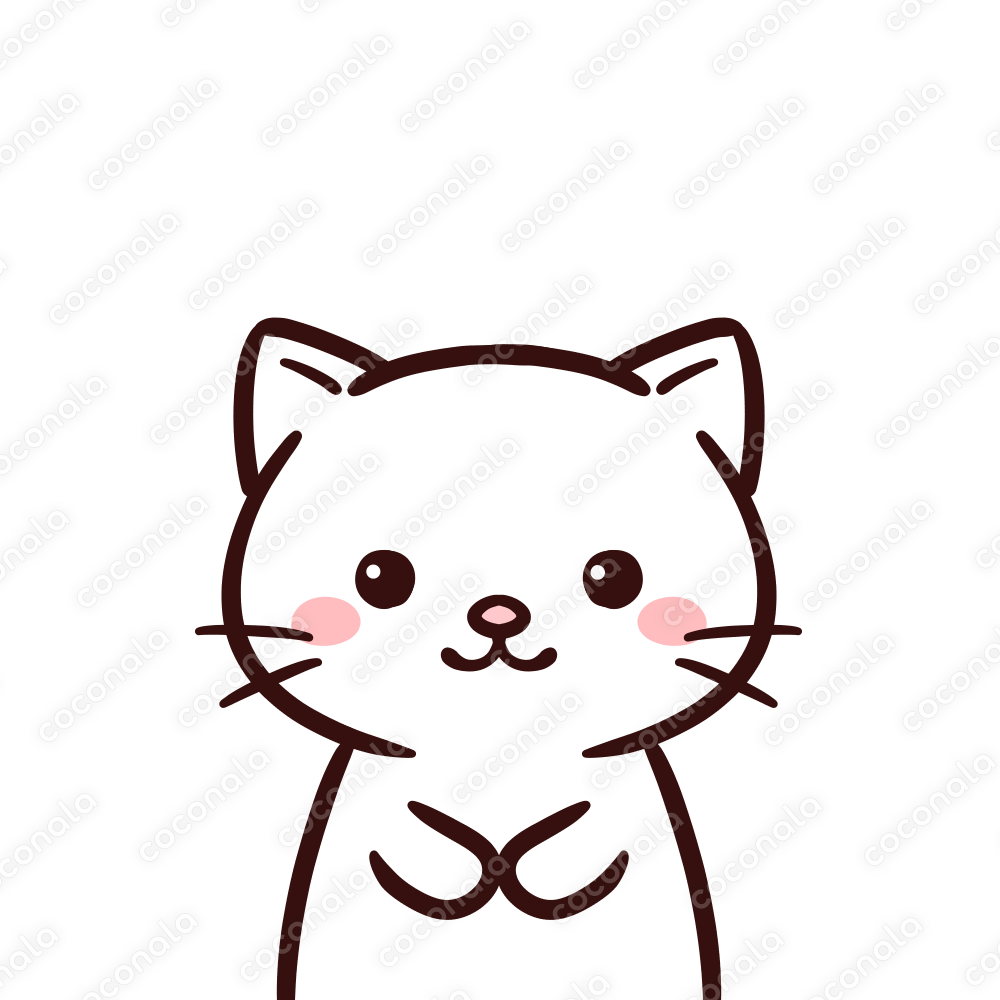 白ねこ　アイコン　動物イラスト