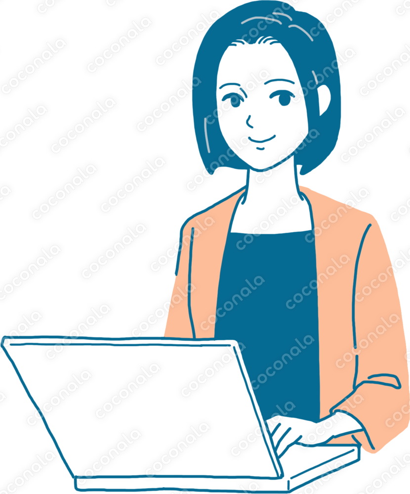 パソコン操作をする女性