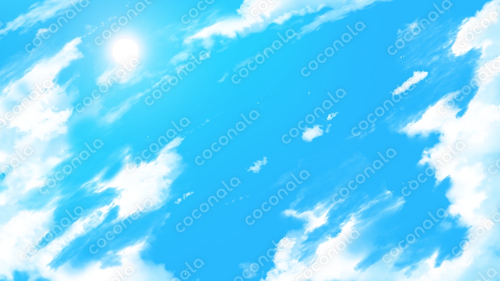 背景イラスト素材_夏空_01
