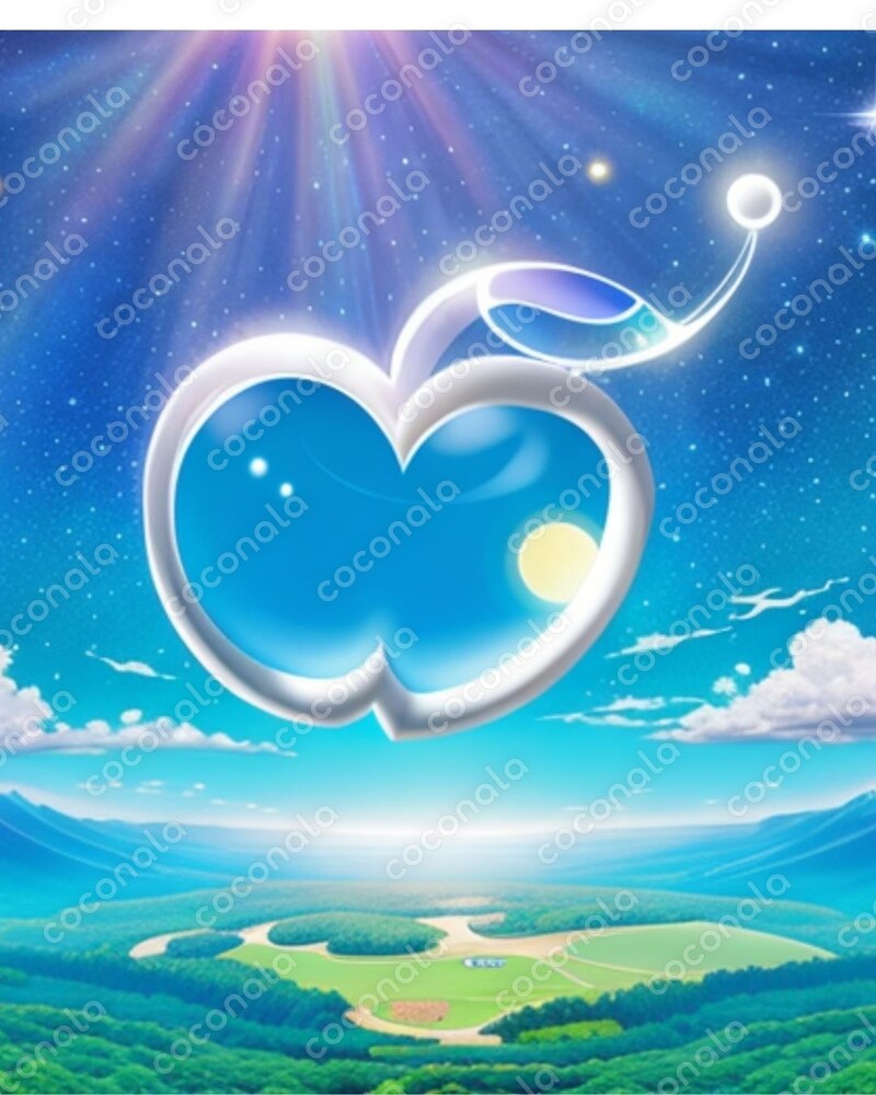 ポップなファンタジー風のリンゴ
