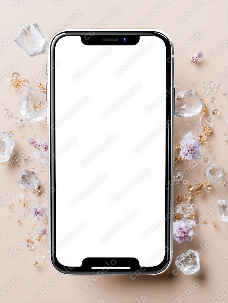 SNSに便利な縦型！スマホ用モックアップ（PNG）