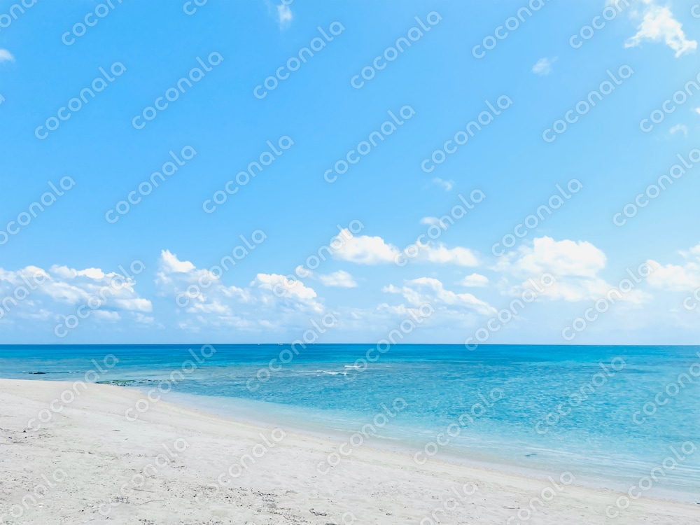 【商用利用可】沖縄の海の写真素材１／夏・青空・南国・南の島・リゾート・砂浜・ビーチ