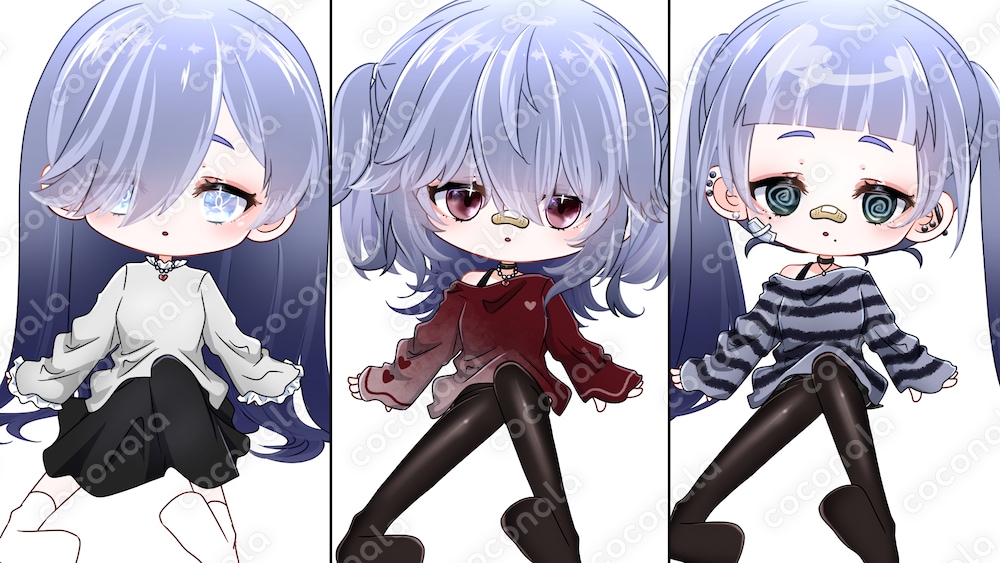総パーツ数90以上！カスタマイズ可能なイラスト　女の子その２