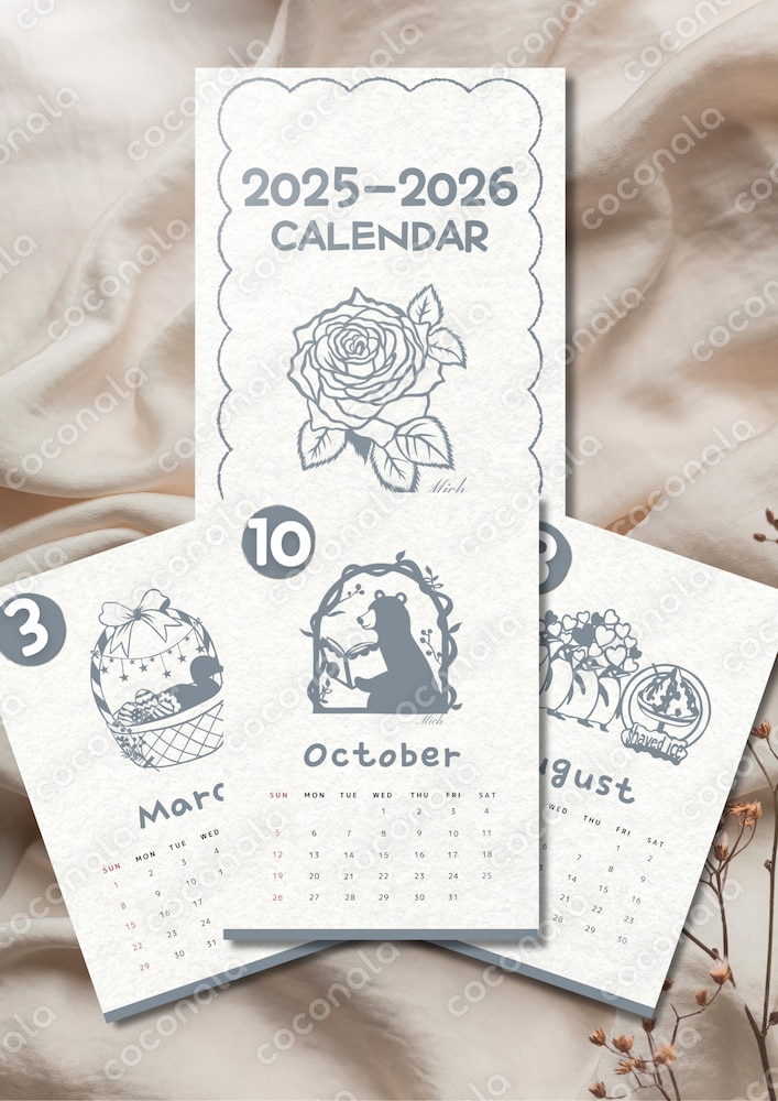 2025-2026切り絵カレンダー_ペーパー風
