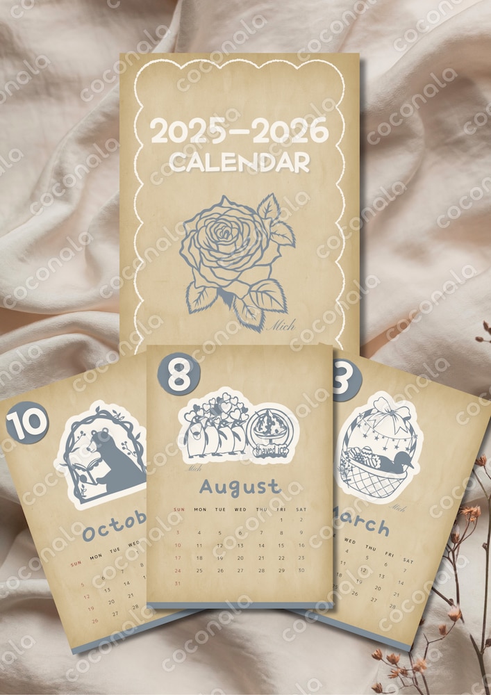 2025-2026切り絵カレンダー_レトロ