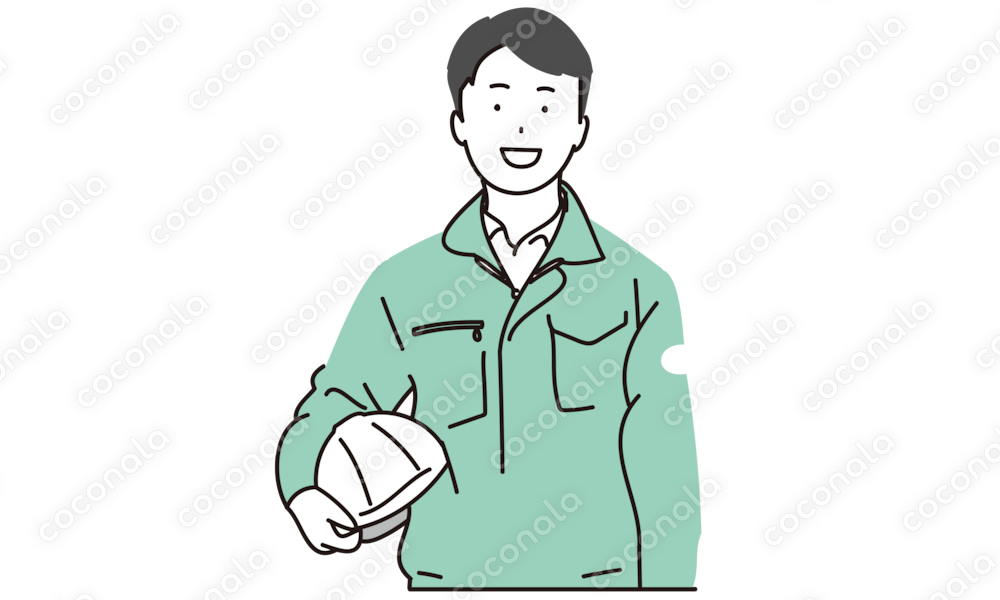 ＜おしゃれな線画イラスト＞建設業関連に使える人物イラスト素材