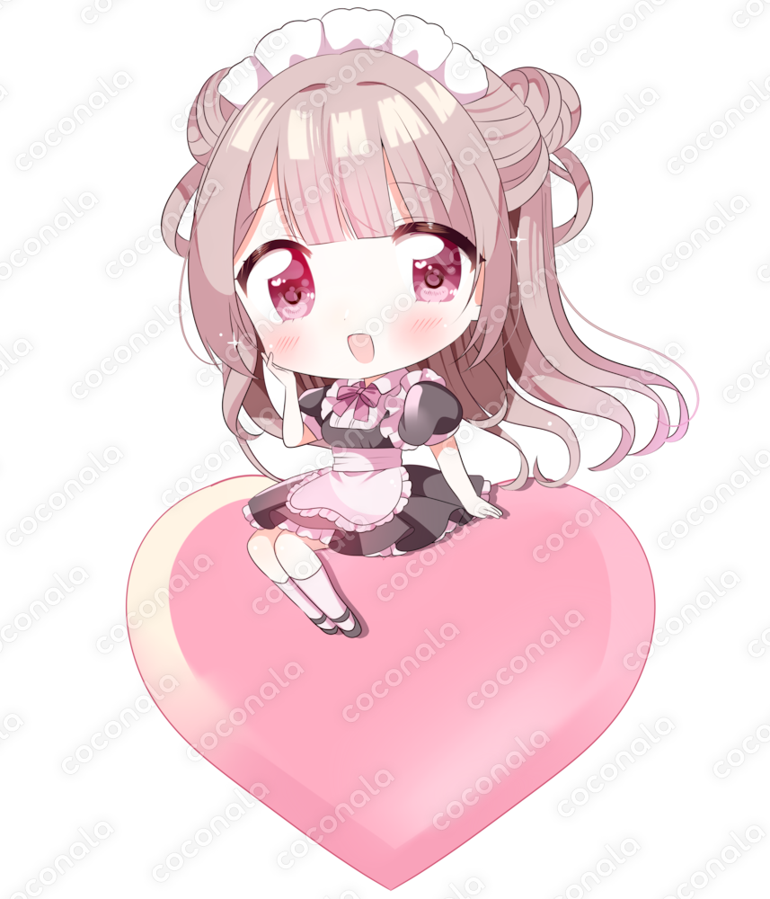 ミニキャライラスト🎀maid costume🎀