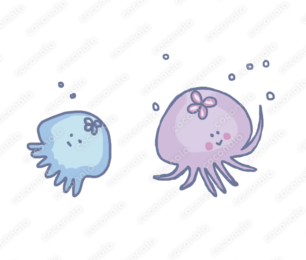 ゆる～いクラゲのイラスト
