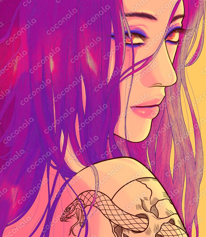 刺青の女イラスト