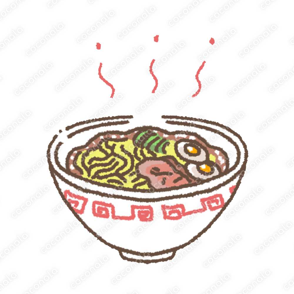 【背景透過】おいしそうなラーメン！