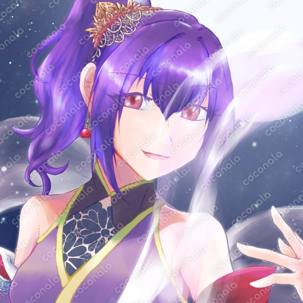 中華系女性アイコンイラスト