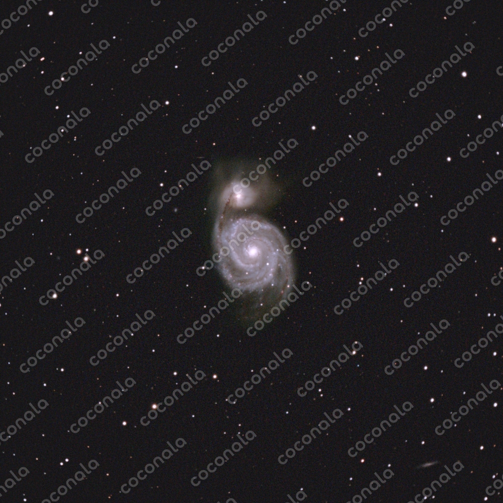 M51(子持ち銀河) りょうけん座　市街地で撮影した天体写真 