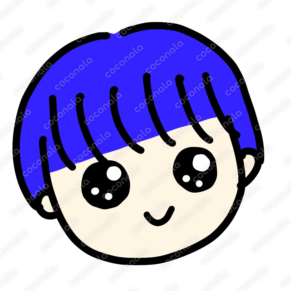 男の子アイコン_青髪