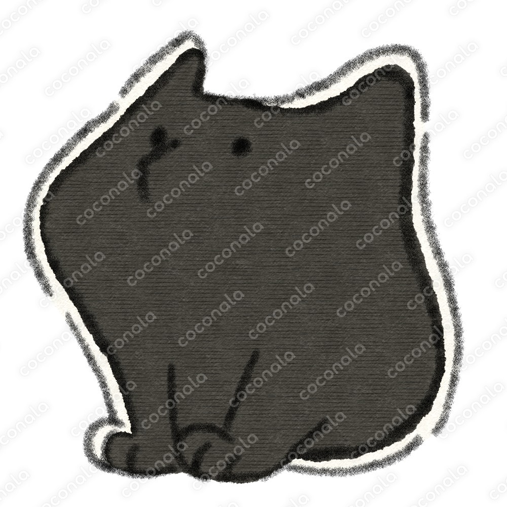 目立つ！かわいい黒にゃんこのアイコンイラスト