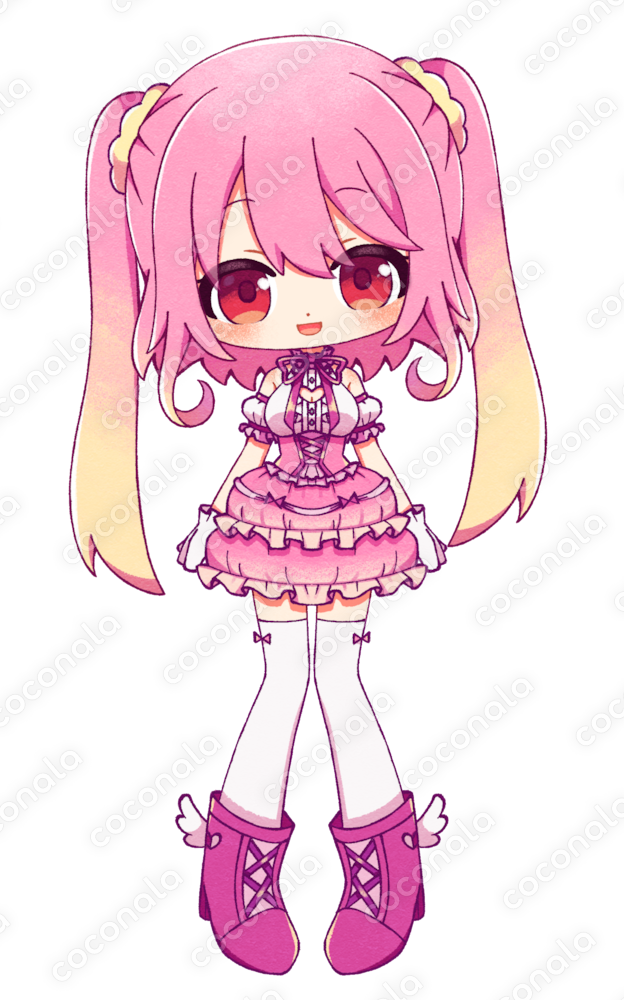 【立ち絵イラスト】ピンクの魔法少女ちゃん