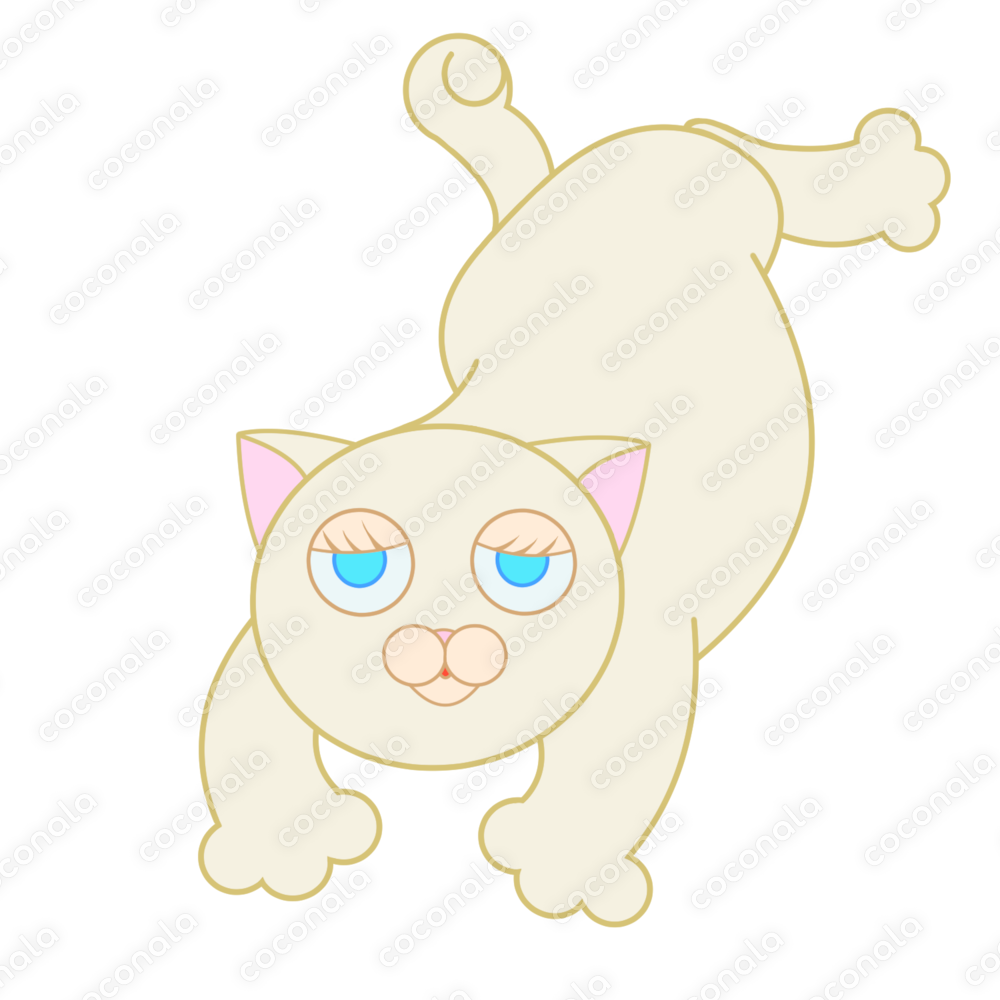 ちょっと猫イラスト（白）