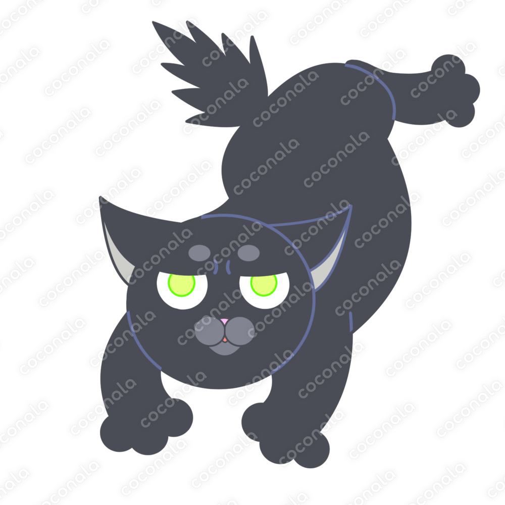 ちょっと猫イラスト（黒）