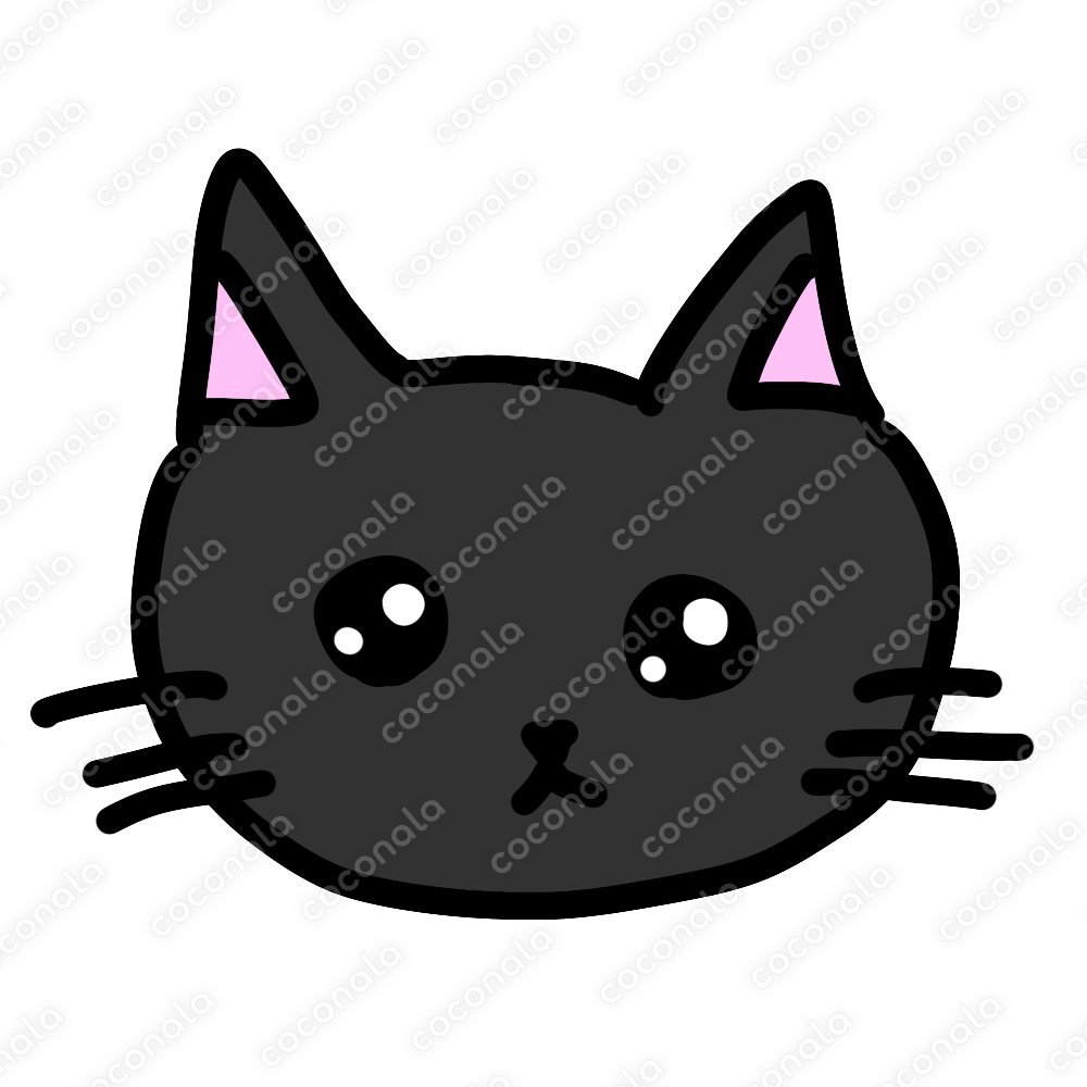 猫アイコン　黒