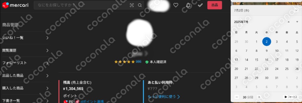 メルカリ収益　2025年