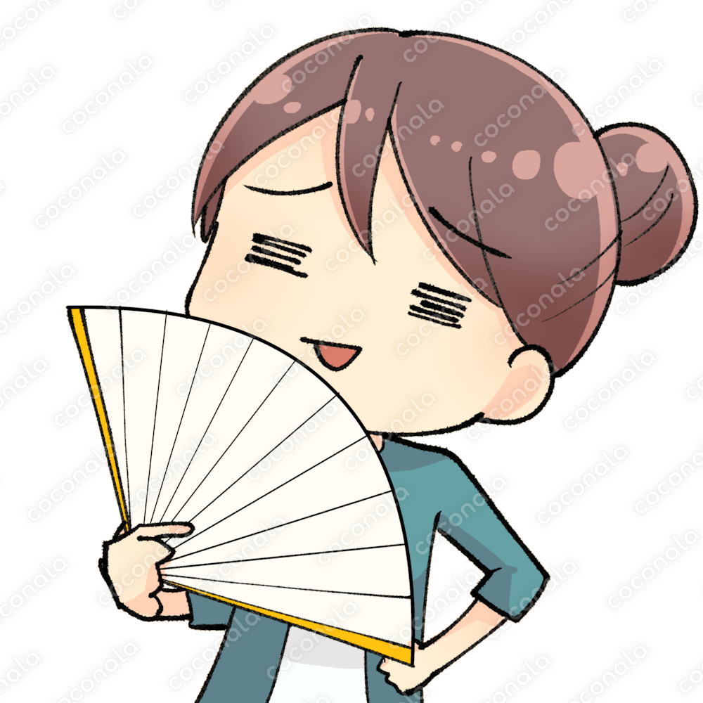 【ビジネス】ドヤ顔で扇子をあおぐ女性