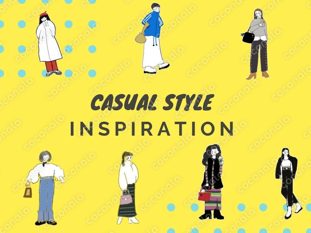 女性のイラスト（ファッション、カジュアルおしゃれ）