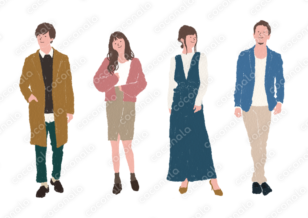 おしゃれな男女イラスト
