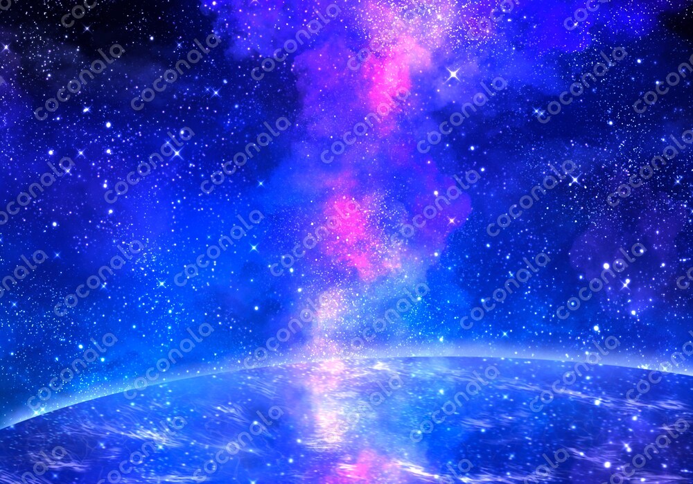 星空と海