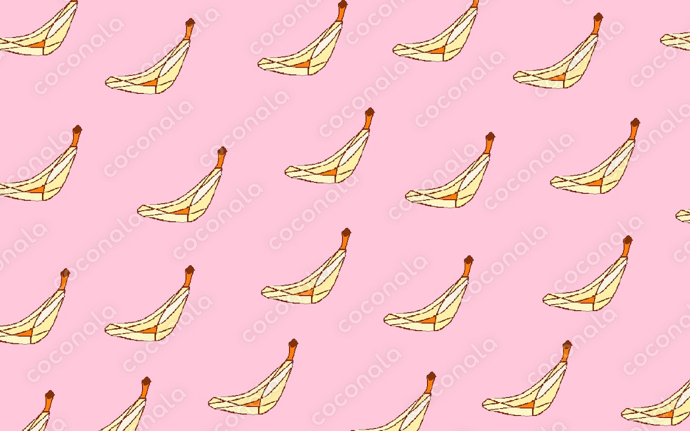 ステンドグラス風いっぱい並んだバナナ【ｃ】