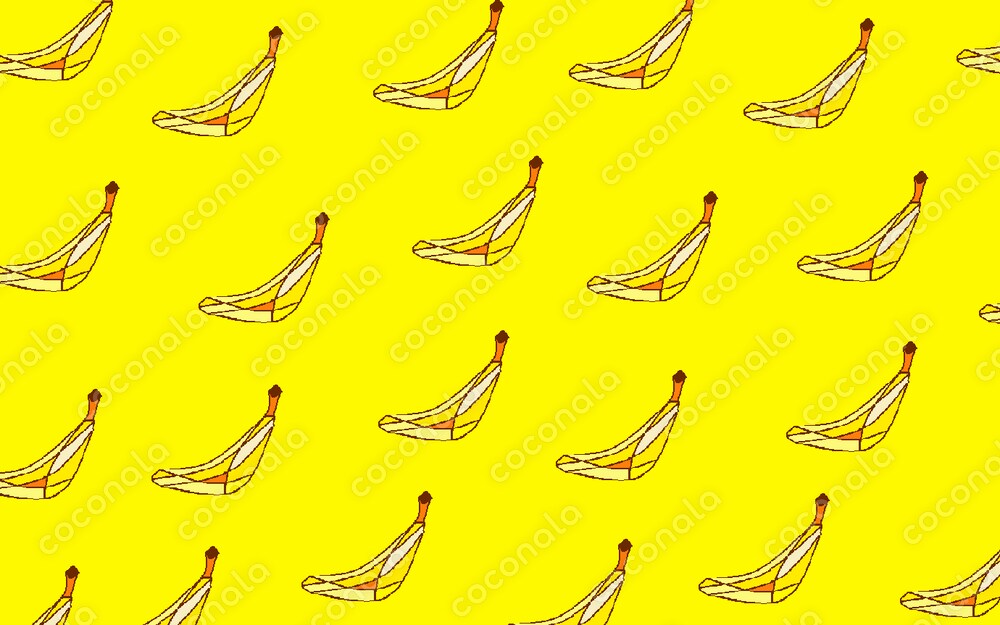 ステンドグラス風いっぱい並んだバナナ【ｄ】