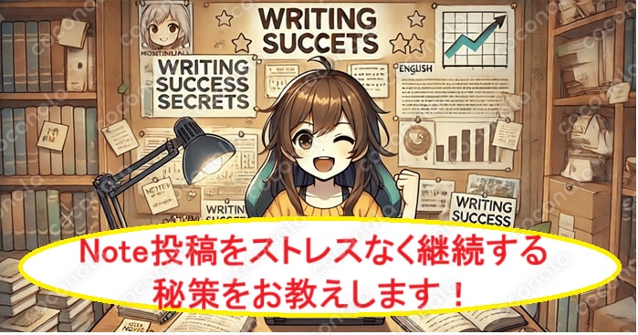 ストレスのない豊かな日常を手に入れるためのNote継続の秘策✨
