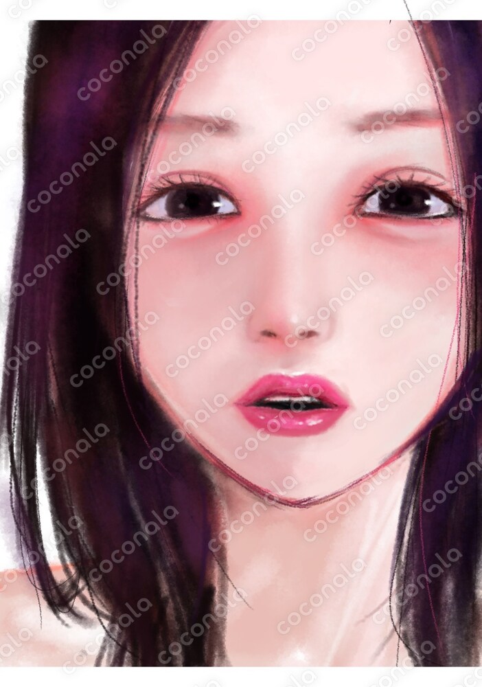 女の子の顔のイラスト