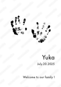 【お名前・お誕生日カスタム可能】シンプル お洒落に飾れる★新生児 / ニューボーン 手形・足形アート