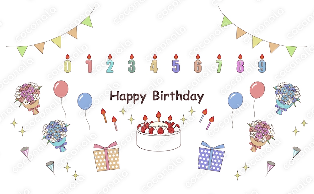 誕生日で使える誕生日セット