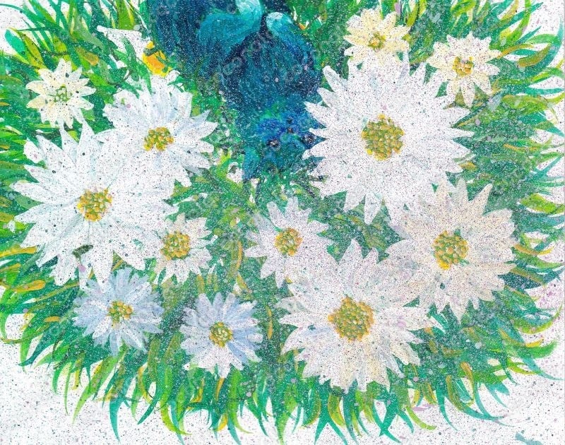 猫さんの絵：草むらでお昼寝する仔猫