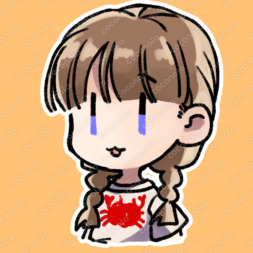 アイコン　女の子　三つ編み