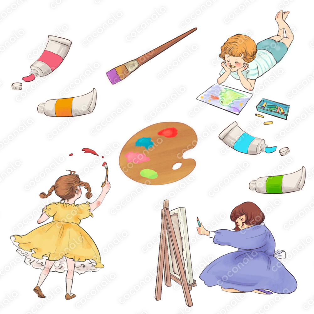 描くよろこびをぎゅっと！子どものお絵かき素材セット