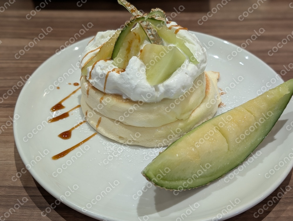 マスクメロンのリコッタパンケーキ