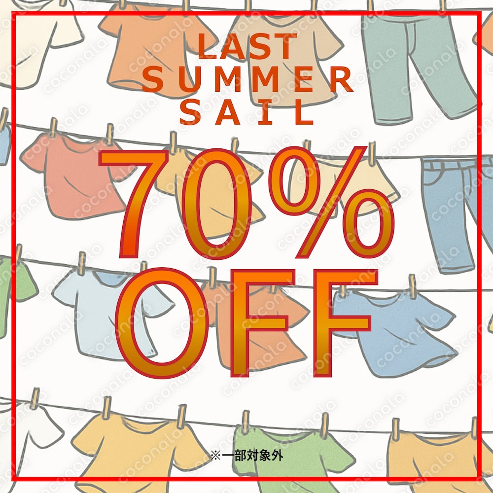 衣料品売り場POPです。