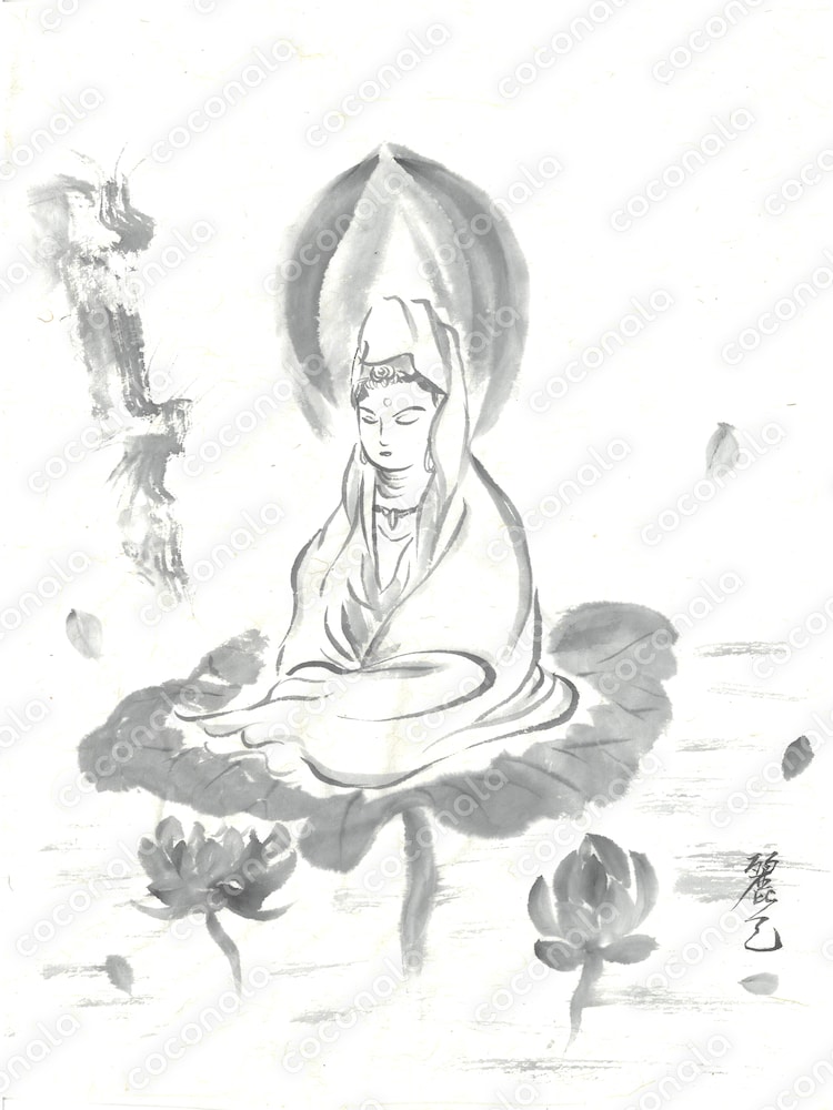 白衣観音　仏画