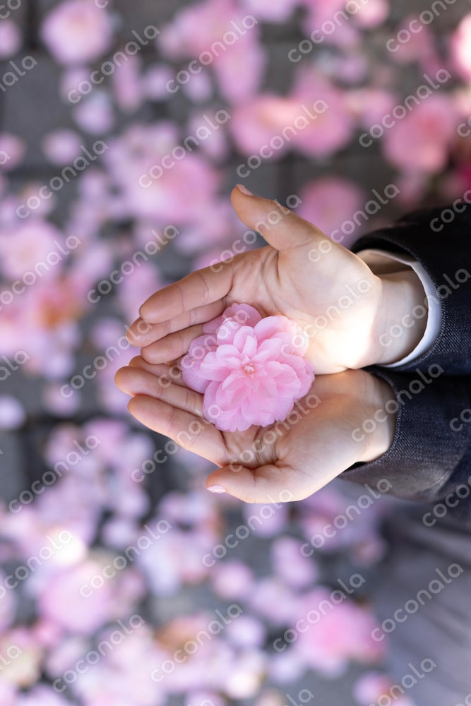 ピンク色の花